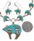 Mesa Design Sterling Silver Multicolor Bear Link Necklace Set WX71711